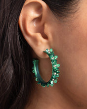 Load image into Gallery viewer, Fashionable Flower Crown-Green Earring #0078
