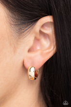 Load image into Gallery viewer, Hinged Halftime-Gold Hoop Earring #0016
