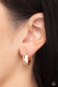 Hinged Halftime-Gold Hoop Earring #0016