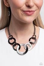 Load image into Gallery viewer, Uptown Links-Black Necklace #0089
