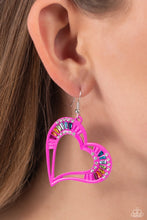 Load image into Gallery viewer, Embellished Emeralds-Pink Earring #0080
