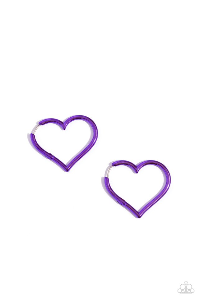 Loving Legend-Purple Hoop Earring #0127