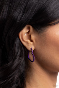 Loving Legend-Purple Hoop Earring #0127