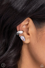 Load image into Gallery viewer, Twisted Teardrop-White Earring Cuff #0150
