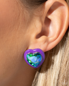 Heartfelt Haute-Purple Earring #0058