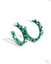 Load image into Gallery viewer, Fashionable Flower Crown-Green Earring #0078
