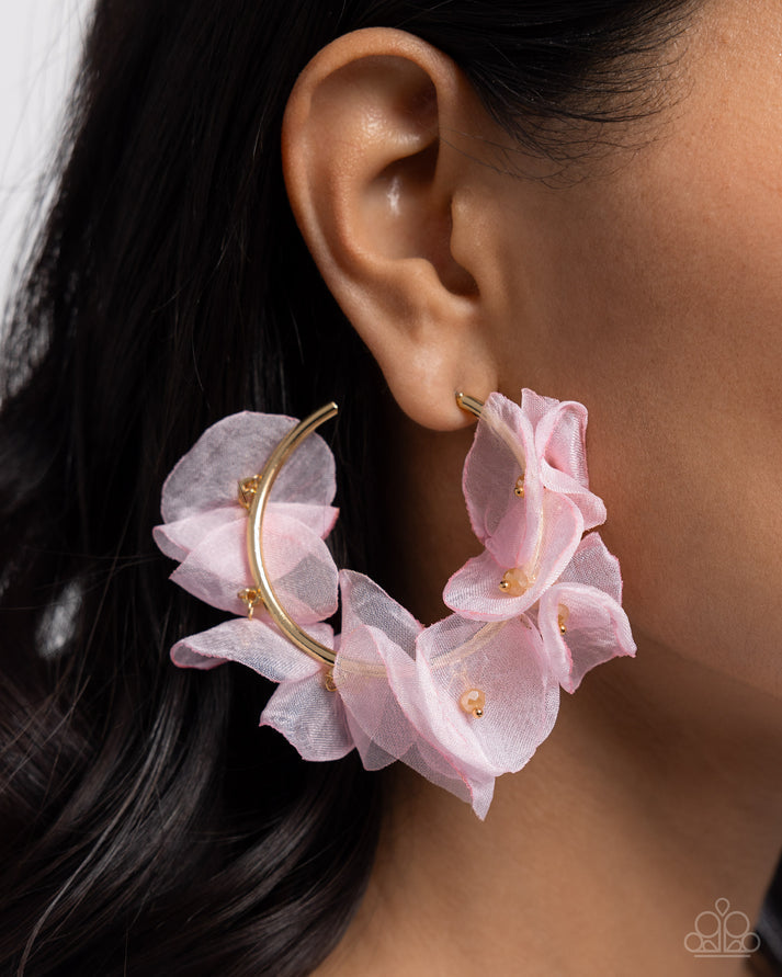 Petaled Pageant-Gold Hoop Earring #0122