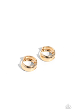 Load image into Gallery viewer, Hinged Halftime-Gold Hoop Earring #0016
