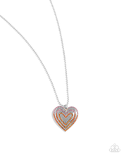 Load image into Gallery viewer, Hallucinatory Hearts-Orange Necklace #0134
