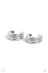 Serrated Season-Silver Earring Cuff #0128