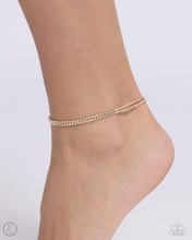 Load image into Gallery viewer, Dainty Declaration-Gold Anklet #A-0001
