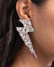 Load image into Gallery viewer, Electric Effulgence-White Earring #0158
