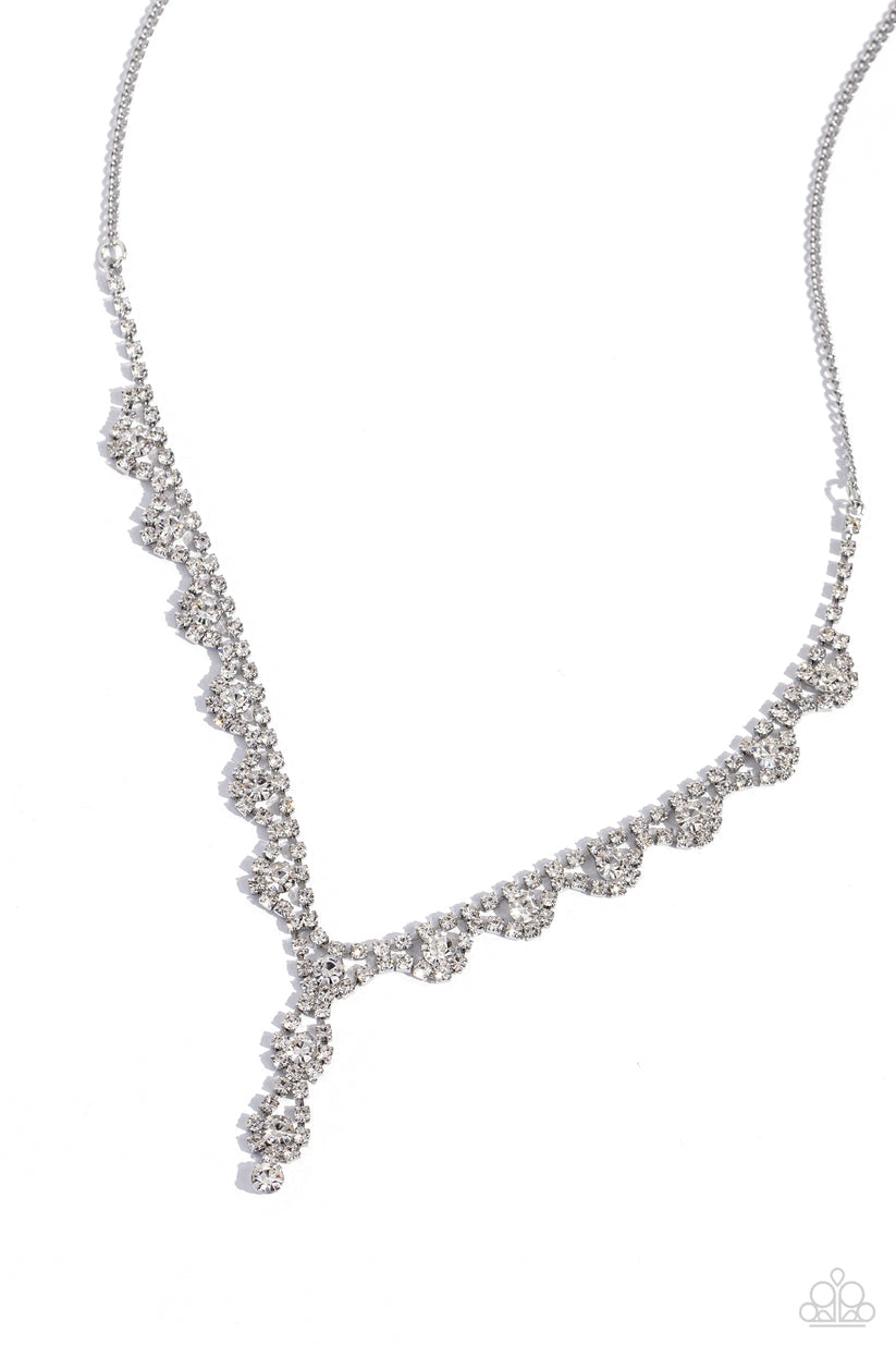 Executive Embellishment-White Necklace #0099