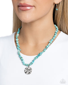 Longhorn Leader-Blue Necklace #0057