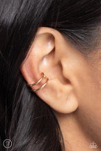 Load image into Gallery viewer, Metallic Moment-Gold Earring Cuff #0130
