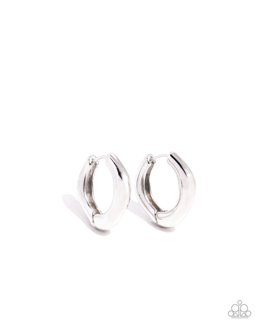 Monochromatic Makeover-Silver Hoop Earring #0101