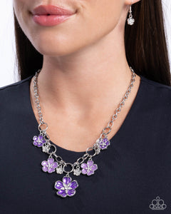 Secretive Sprig-Purple Necklace #0072