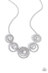 Dramatic Darling-White Necklace #0161