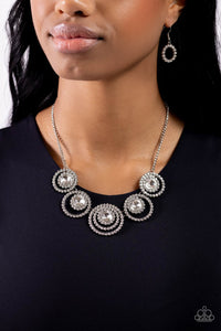 Dramatic Darling-White Necklace #0161