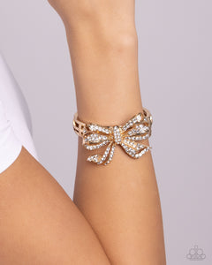 It's All A Bow T Me-Gold Bracelet #0002