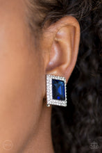 Load image into Gallery viewer, Crowned Couture-Blue Clip On Earring #0043
