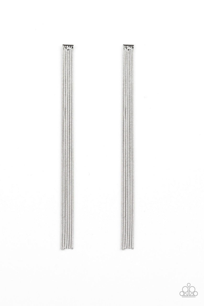 Head To Toe Dazzle-Silver Earring #0157