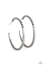 Load image into Gallery viewer, Comin’ Into Money-Black Hoop Earring E0242
